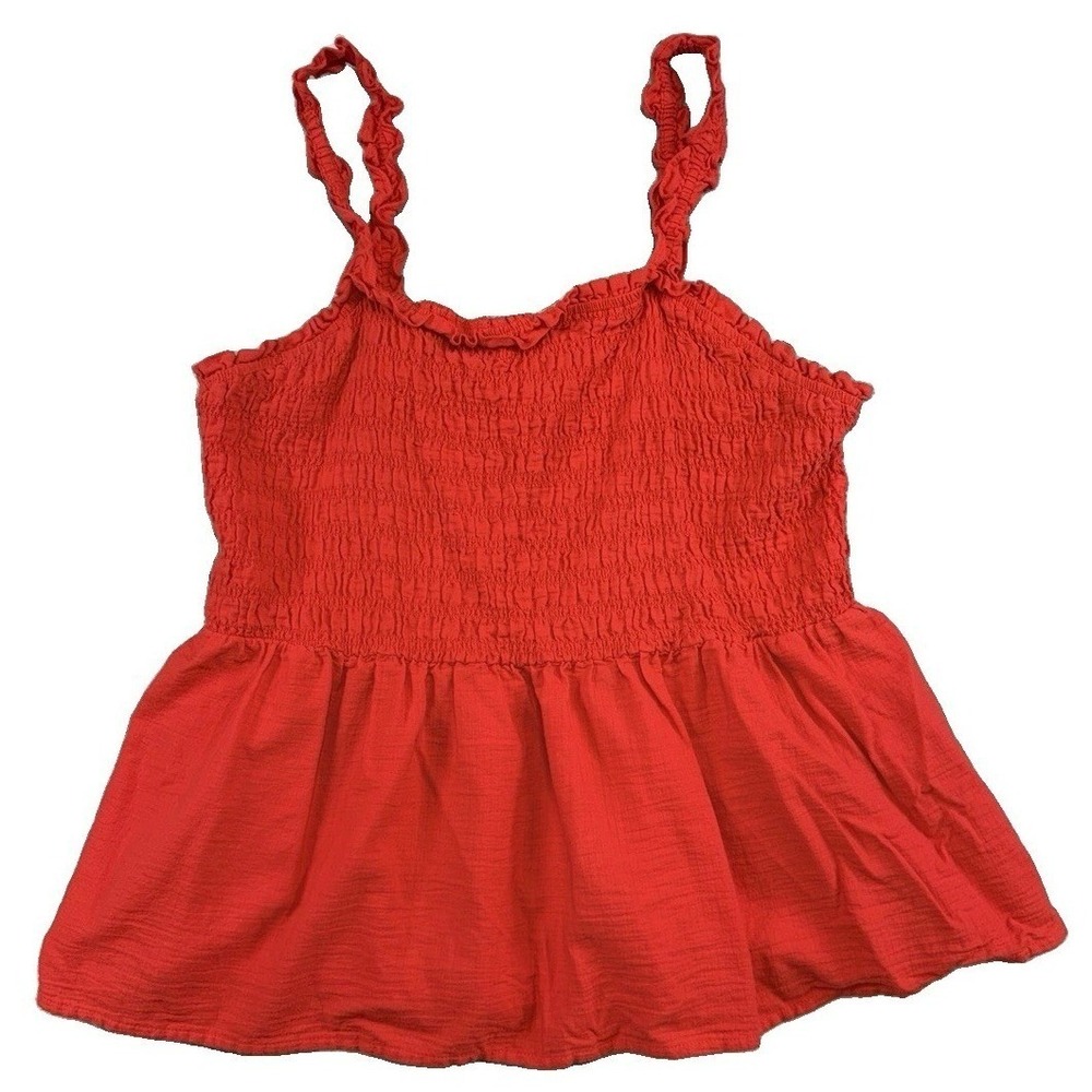 Ava Viv Plus Size Smocked Sleeveless Tank Top Size 1x Summer Boho Preppy